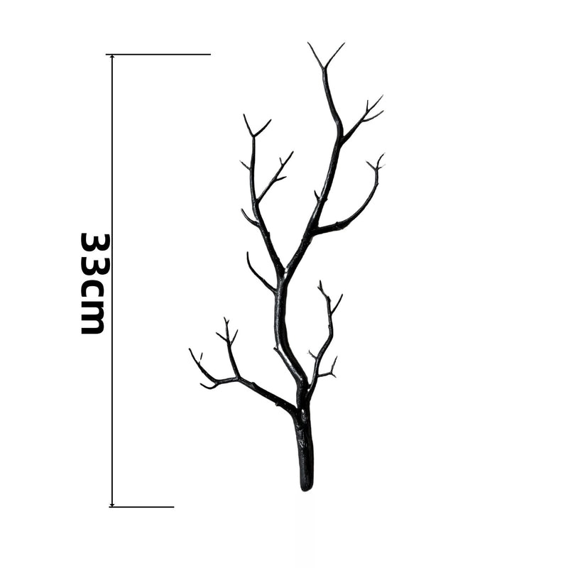 17 Inch Black Twig Wreath, Spooky Halloween Wreath for Front Door & Wall, Gothic & Moody Decor, Artificial Branch for DIY Weddings & Events