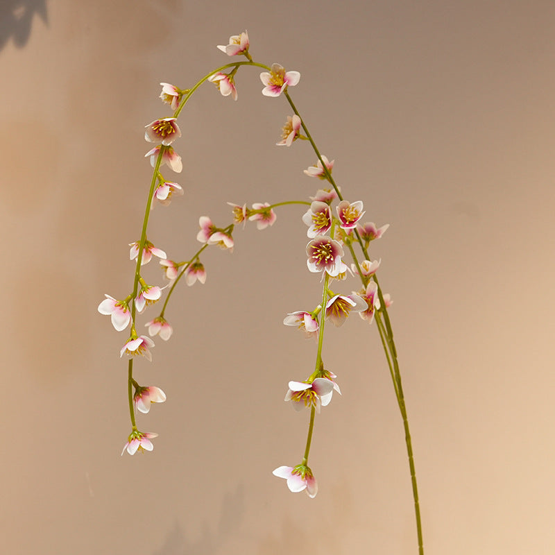 Set of 3 Realistic Hanging Flowers, 39-Inch Long Trailing Faux Floral Stems for Wedding Canopy, Home Decor, Vase Filler, DIY Arch & Party Backdrop