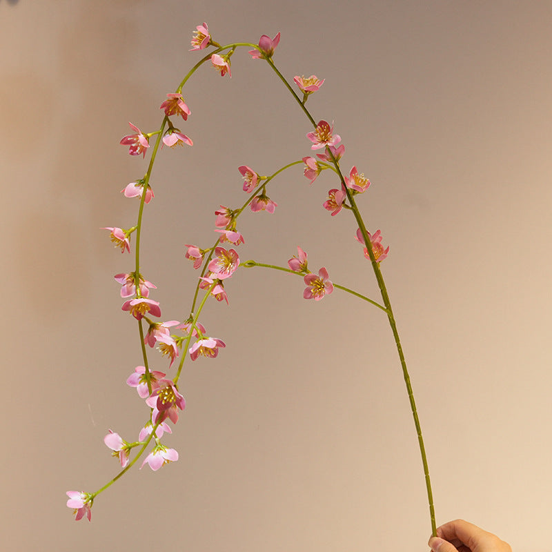 Set of 3 Realistic Hanging Flowers, 39-Inch Long Trailing Faux Floral Stems for Wedding Canopy, Home Decor, Vase Filler, DIY Arch & Party Backdrop