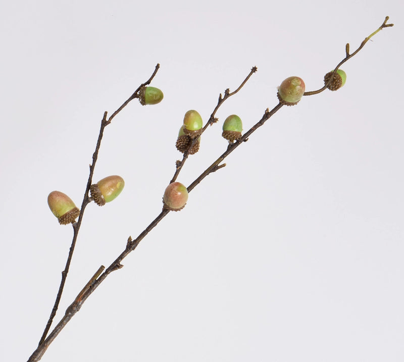 Autumn-Themed Faux Acorn Branch, 29" Realistic Decorative Stem, Perfect for Home Decor, Weddings, and Seasonal Arrangements