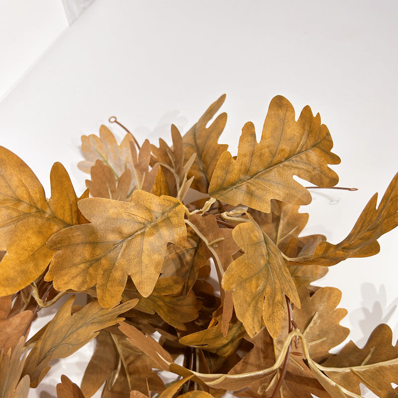 96-Inch Realistic Autumn Chrysanthemum Garland, Long Faux Greenery Vine for Mantel, Wedding Arch, Table Runner, Fall & Holiday Home Decor