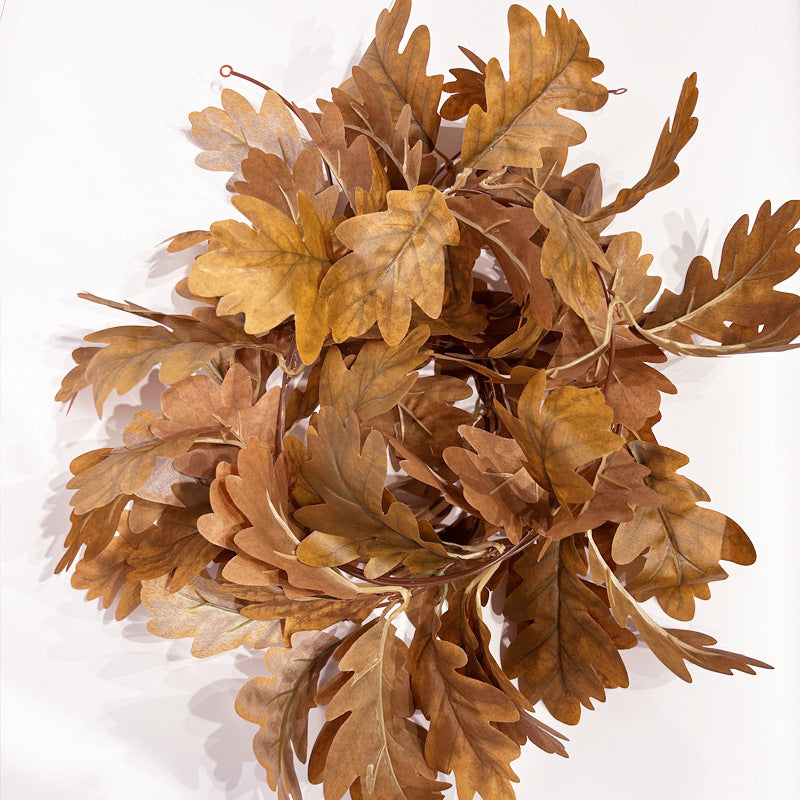 96-Inch Realistic Autumn Chrysanthemum Garland, Long Faux Greenery Vine for Mantel, Wedding Arch, Table Runner, Fall & Holiday Home Decor