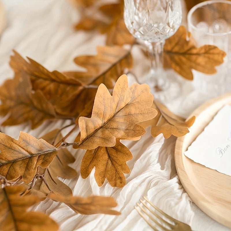 96-Inch Realistic Autumn Chrysanthemum Garland, Long Faux Greenery Vine for Mantel, Wedding Arch, Table Runner, Fall & Holiday Home Decor