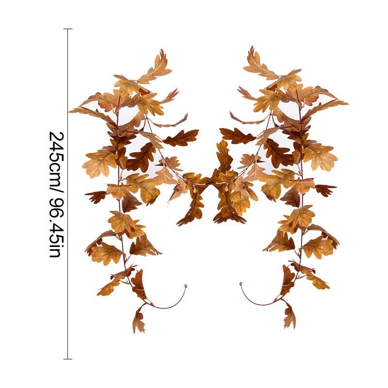 96-Inch Realistic Autumn Chrysanthemum Garland, Long Faux Greenery Vine for Mantel, Wedding Arch, Table Runner, Fall & Holiday Home Decor