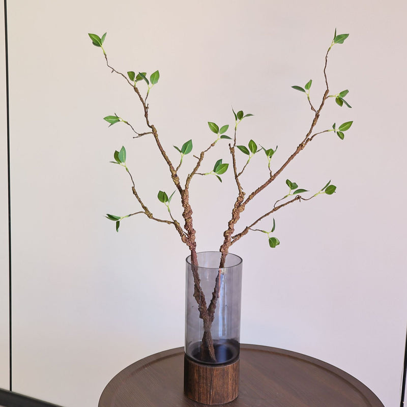 Faux Green Sprout Leaves Home Decor, 33" Realistic Artificial Plant for Vases, Weddings, and Seasonal Decor