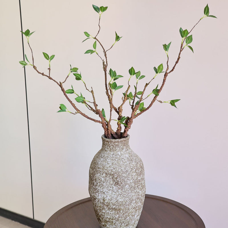 Faux Green Sprout Leaves Home Decor, 33" Realistic Artificial Plant for Vases, Weddings, and Seasonal Decor