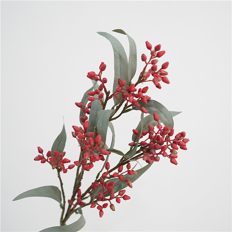 Eucalyptus Berry 30" Real-Touch Faux Plant, Blue/Purple/Yellow/Red, Perfect for Home Decor, Weddings, Offices, and DIY Projects