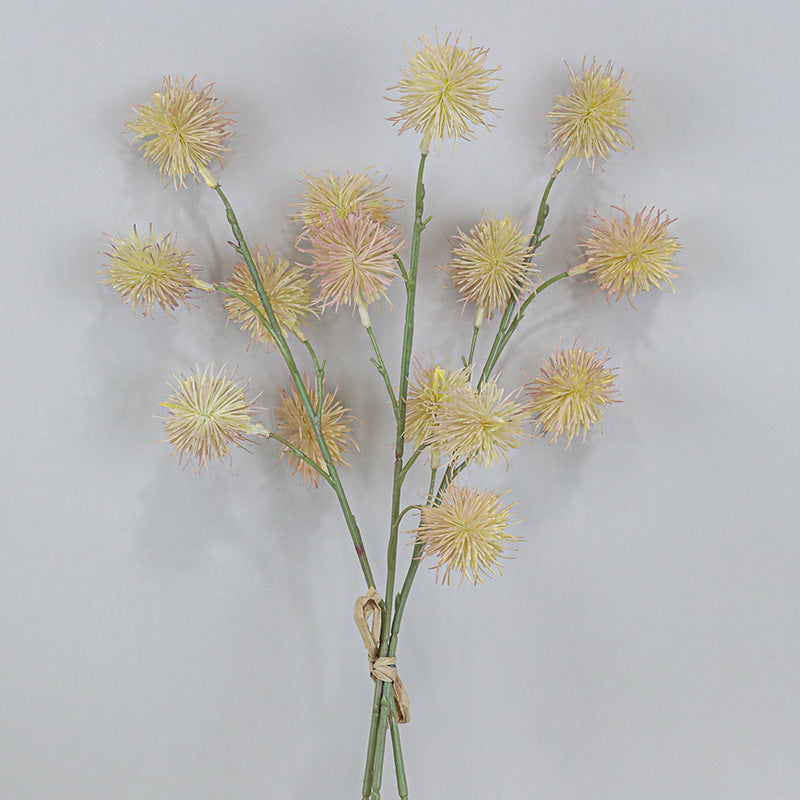 Faux Chestnut Ball Succulent Bouquet, 22" Real-Touch Decorative Plant for Home Decor, Weddings, Events, and Seasonal Arrangements
