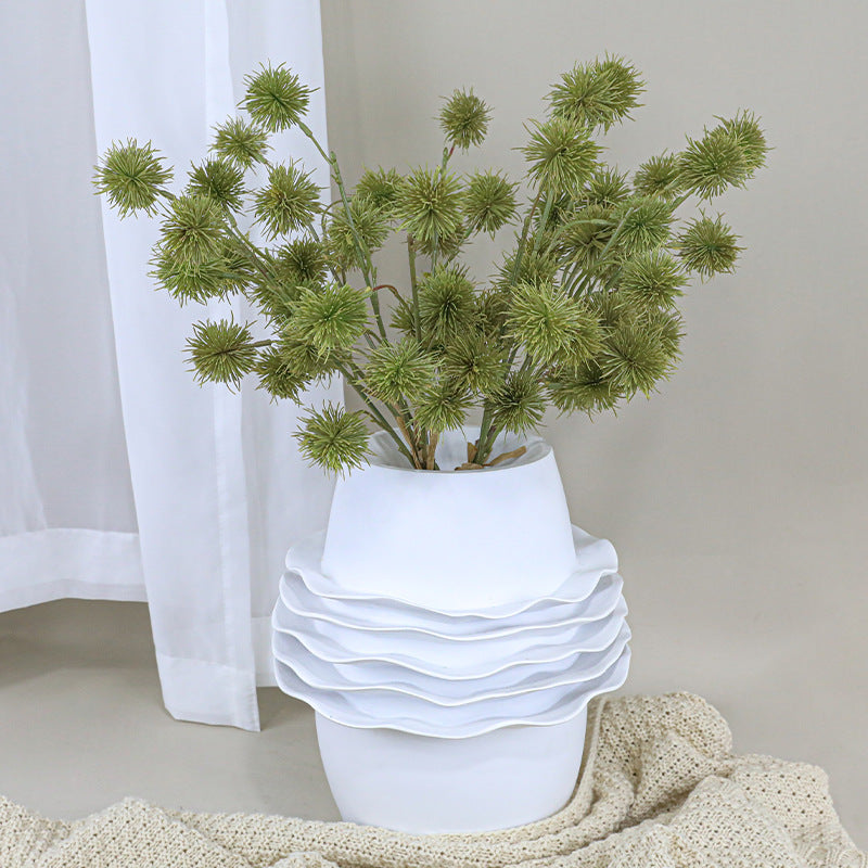 Faux Chestnut Ball Succulent Bouquet, 22" Real-Touch Decorative Plant for Home Decor, Weddings, Events, and Seasonal Arrangements