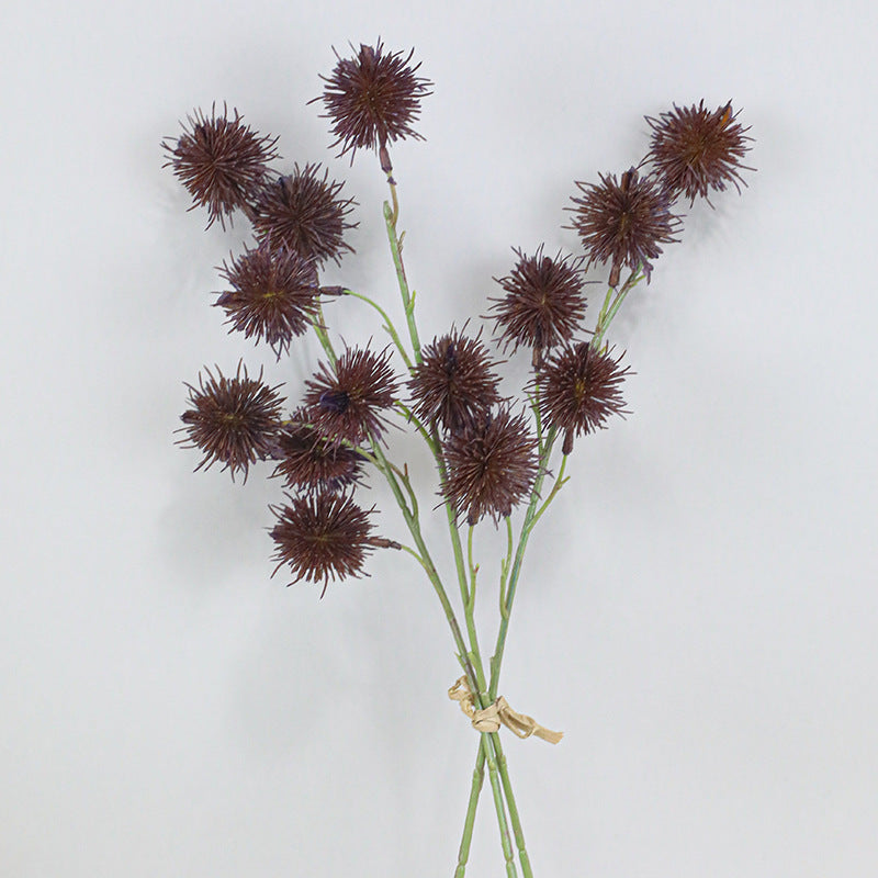 Faux Chestnut Ball Succulent Bouquet, 22" Real-Touch Decorative Plant for Home Decor, Weddings, Events, and Seasonal Arrangements