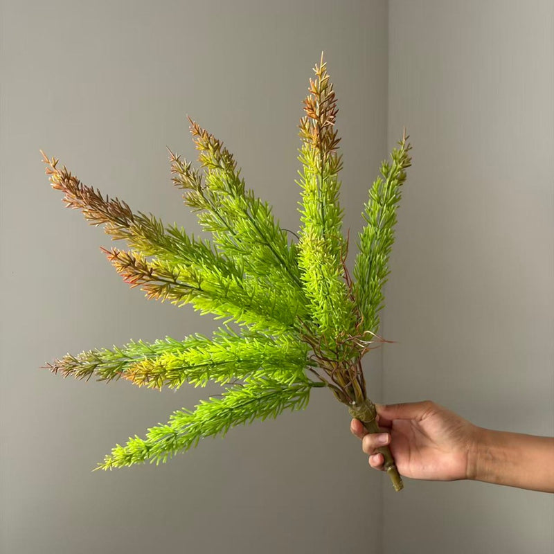 12-Head Fox Tail Faux Plant, 20" Realistic Greenery for Home Decor, Weddings, Offices, Bulk Purchase Friendly