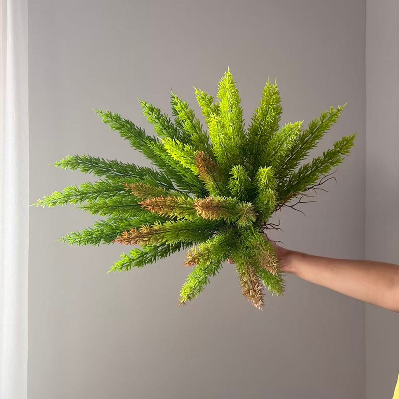 12-Head Fox Tail Faux Plant, 20" Realistic Greenery for Home Decor, Weddings, Offices, Bulk Purchase Friendly