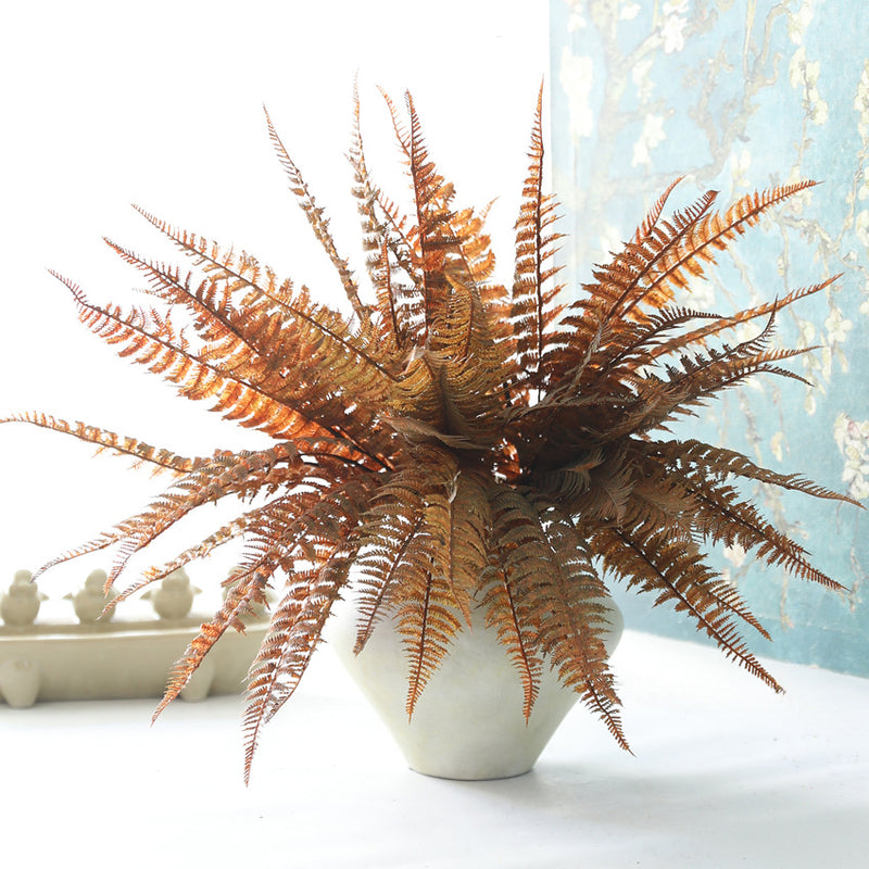 Real-Touch Autumn Fern Leaves, 17" & 20" Decorative Greenery for Vases, Home Decor, Weddings, and Events