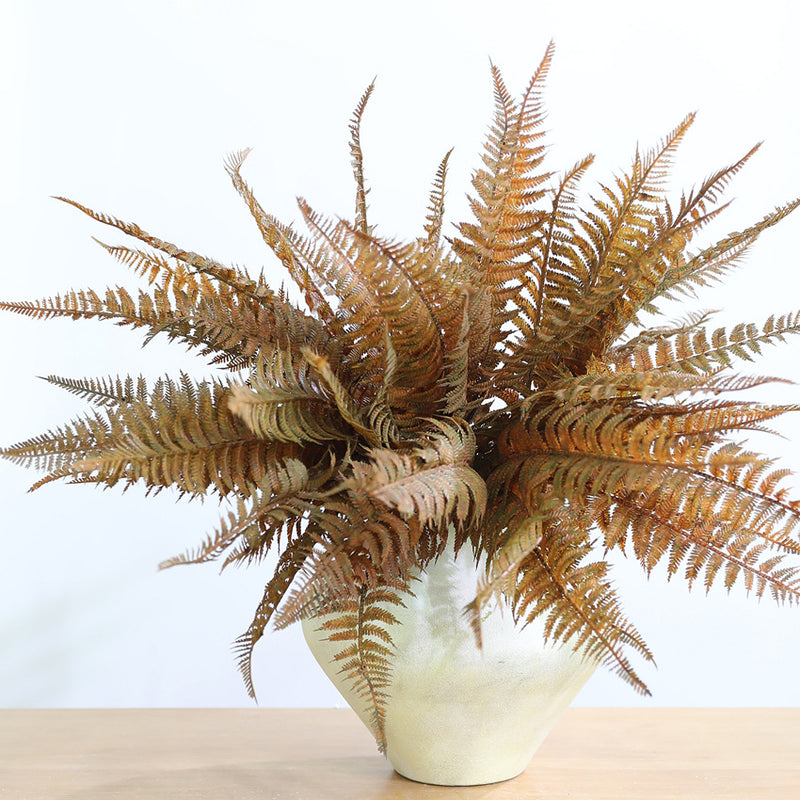 Real-Touch Autumn Fern Leaves, 17" & 20" Decorative Greenery for Vases, Home Decor, Weddings, and Events
