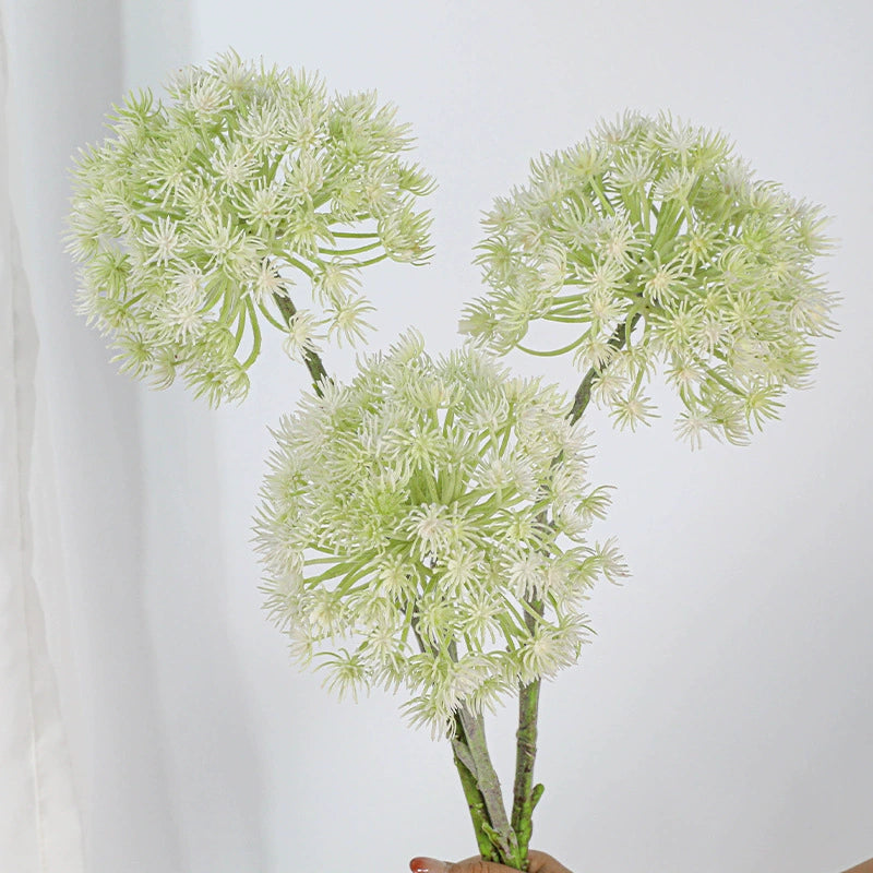 Faux Dandelion Pom Pom Flower, 7" Diameter Soft Touch, Pink & White, Perfect for Home Decor, Weddings, Event Planning, and Seasonal Arrangements
