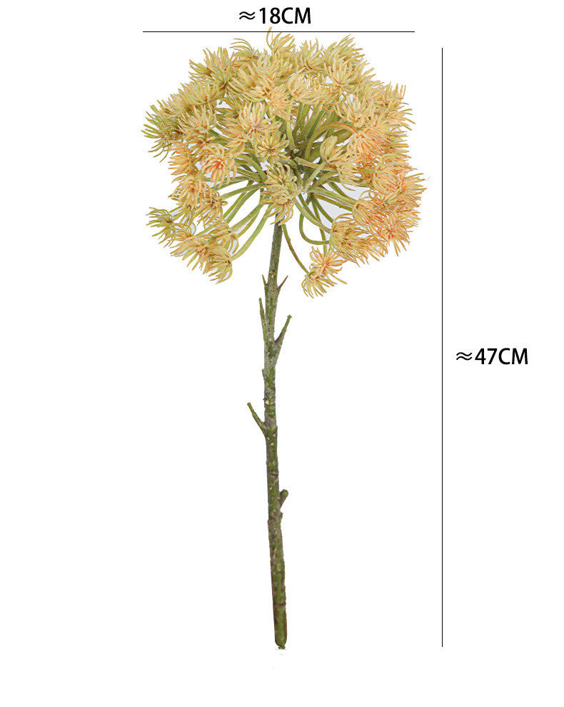 Faux Dandelion Pom Pom Flower, 7" Diameter Soft Touch, Pink & White, Perfect for Home Decor, Weddings, Event Planning, and Seasonal Arrangements