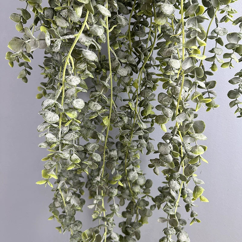 Lifelike Eucalyptus Hanging Vine, 33" Long Trailing Faux Greenery, Realistic Artificial Money Leaf Plant for Wall Decor, Wedding Arch, Mantle & Home