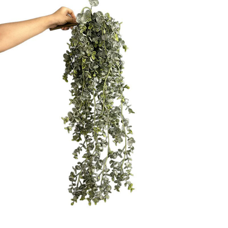 Lifelike Eucalyptus Hanging Vine, 33" Long Trailing Faux Greenery, Realistic Artificial Money Leaf Plant for Wall Decor, Wedding Arch, Mantle & Home