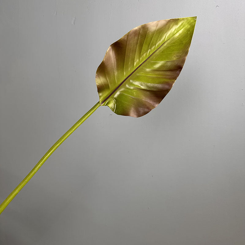 29" Real Touch Tropical Leaf Stem, Large Faux Monstera & Bird of Paradise Leaf, Tall Sculptural Greenery for Vase, Modern Home Decor, DIY Wedding & Events