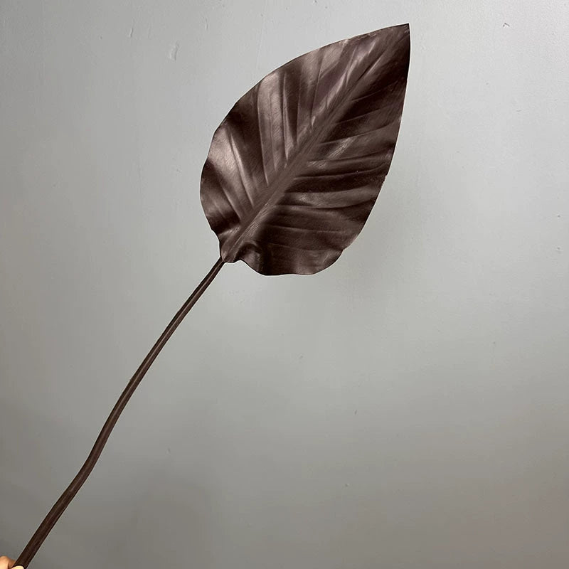 29" Real Touch Tropical Leaf Stem, Large Faux Monstera & Bird of Paradise Leaf, Tall Sculptural Greenery for Vase, Modern Home Decor, DIY Wedding & Events