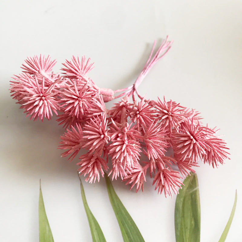 Faux Green Pine Needle Spray, 5.5" Realistic Pinecone Floral Pick for Rustic DIY Crafts, Wedding Decor, Wreaths, and Gift Toppers