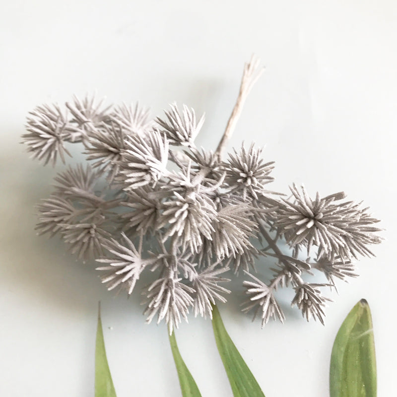 Faux Green Pine Needle Spray, 5.5" Realistic Pinecone Floral Pick for Rustic DIY Crafts, Wedding Decor, Wreaths, and Gift Toppers