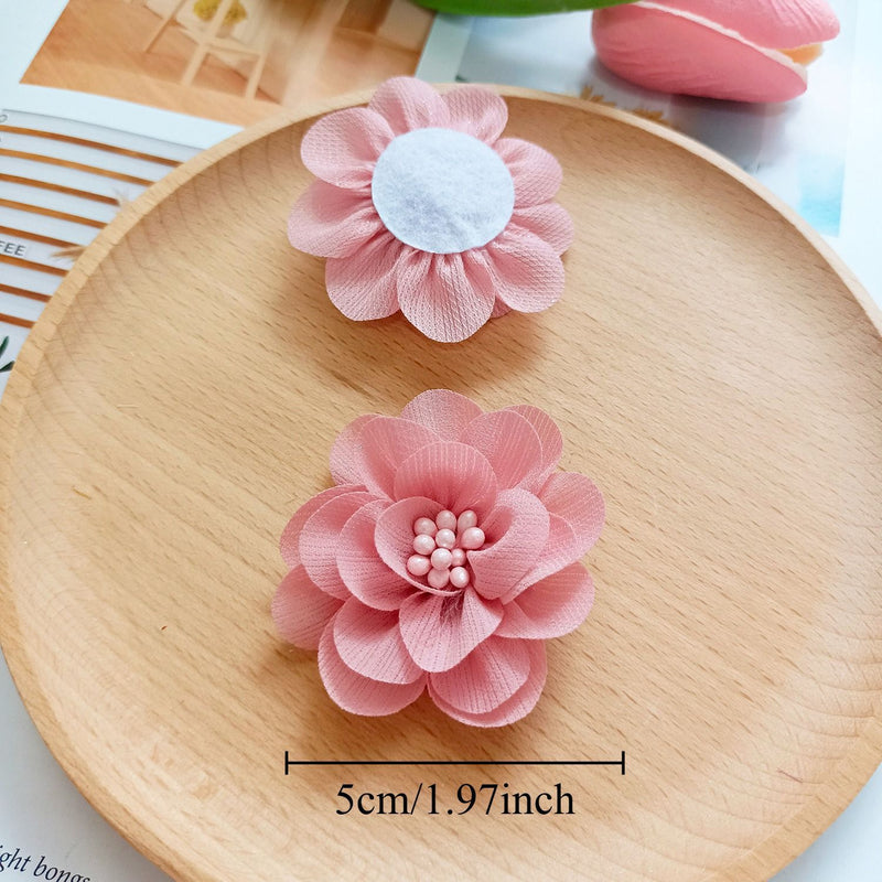 Bulk Faux Wildflower Heads, 2-Inch Realistic Fabric Flowers for DIY Wedding Crafts, Corsages, Boutonnieres, Rustic Home Decor