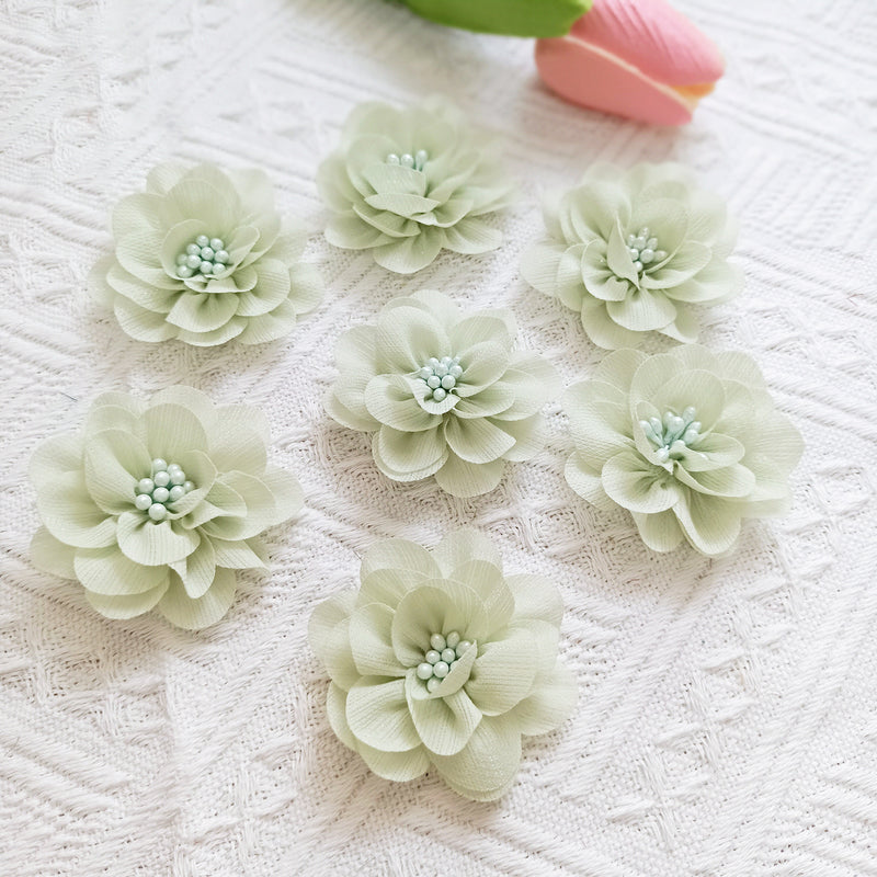 Bulk Faux Wildflower Heads, 2-Inch Realistic Fabric Flowers for DIY Wedding Crafts, Corsages, Boutonnieres, Rustic Home Decor