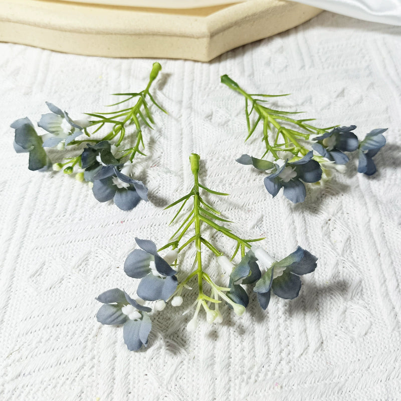 10-Pack Mini Wildflower Sprays, 3" Realistic Faux Flower Heads for DIY Wedding Boutonnieres, Corsages, Gift Toppers & Crafting
