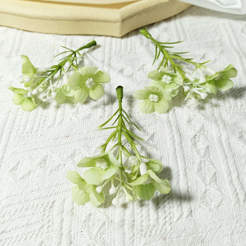 10-Pack Mini Wildflower Sprays, 3" Realistic Faux Flower Heads for DIY Wedding Boutonnieres, Corsages, Gift Toppers & Crafting