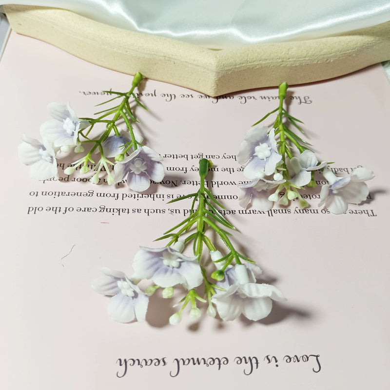 10-Pack Mini Wildflower Sprays, 3" Realistic Faux Flower Heads for DIY Wedding Boutonnieres, Corsages, Gift Toppers & Crafting