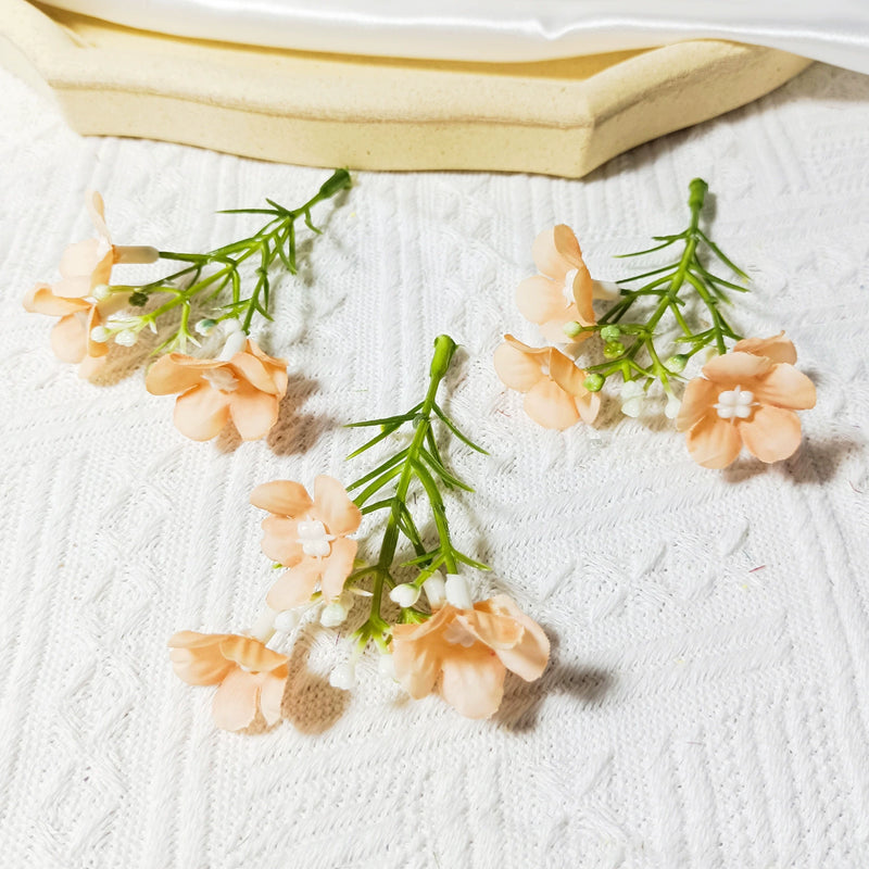 10-Pack Mini Wildflower Sprays, 3" Realistic Faux Flower Heads for DIY Wedding Boutonnieres, Corsages, Gift Toppers & Crafting