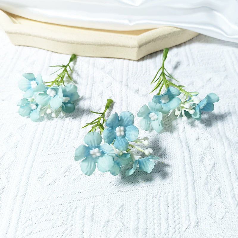 10-Pack Mini Wildflower Sprays, 3" Realistic Faux Flower Heads for DIY Wedding Boutonnieres, Corsages, Gift Toppers & Crafting