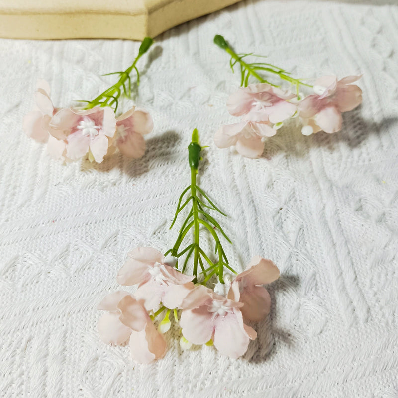 10-Pack Mini Wildflower Sprays, 3" Realistic Faux Flower Heads for DIY Wedding Boutonnieres, Corsages, Gift Toppers & Crafting