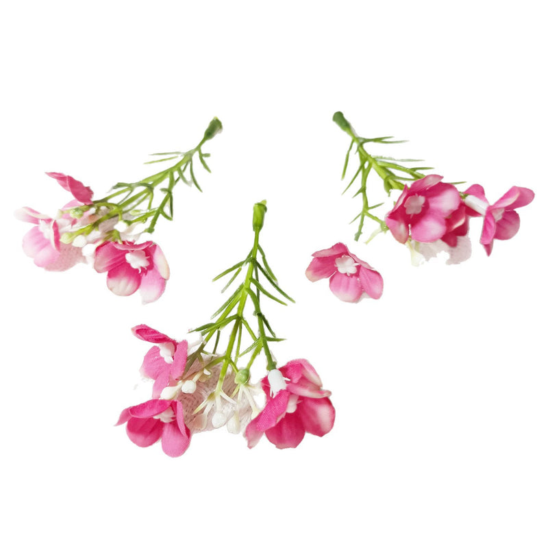 10-Pack Mini Wildflower Sprays, 3" Realistic Faux Flower Heads for DIY Wedding Boutonnieres, Corsages, Gift Toppers & Crafting