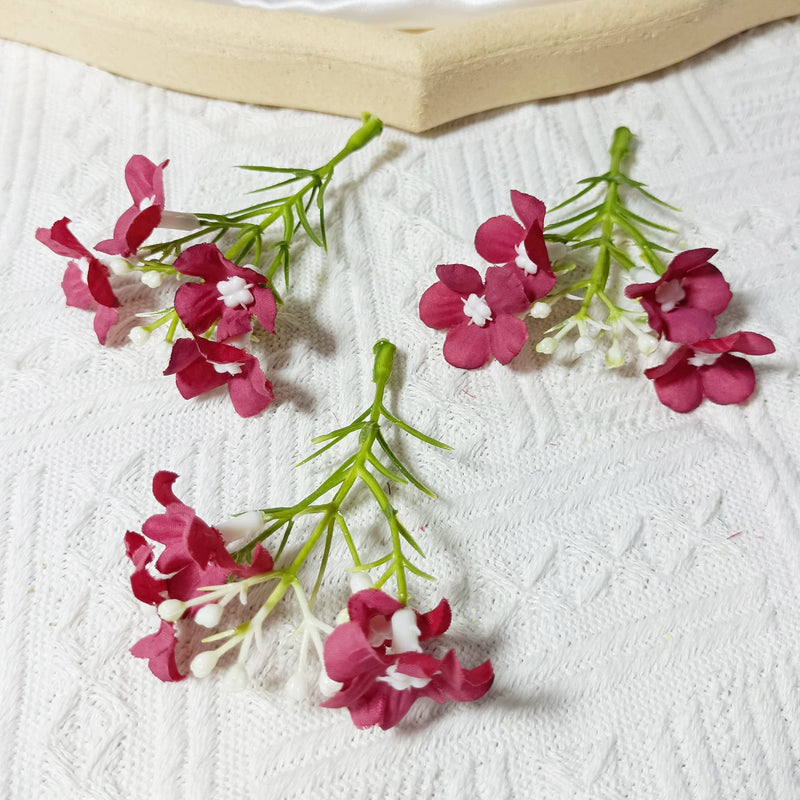 10-Pack Mini Wildflower Sprays, 3" Realistic Faux Flower Heads for DIY Wedding Boutonnieres, Corsages, Gift Toppers & Crafting