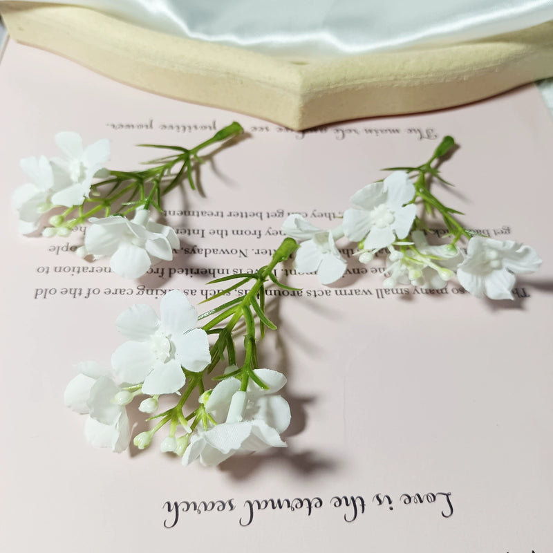 10-Pack Mini Wildflower Sprays, 3" Realistic Faux Flower Heads for DIY Wedding Boutonnieres, Corsages, Gift Toppers & Crafting