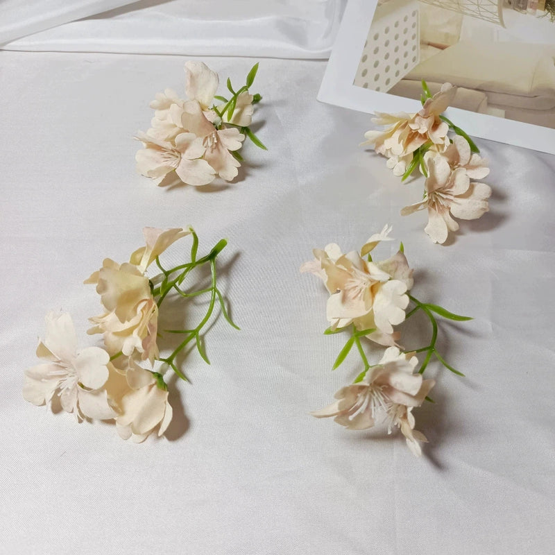 Small Faux Wildflower Stems, 4-Inch Lifelike Accent Flowers for DIY Crafts, Wedding Boutonnieres, Corsage Making, Bud Vases & Rustic Home Decor