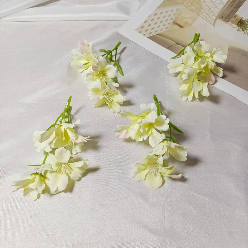 Small Faux Wildflower Stems, 4-Inch Lifelike Accent Flowers for DIY Crafts, Wedding Boutonnieres, Corsage Making, Bud Vases & Rustic Home Decor
