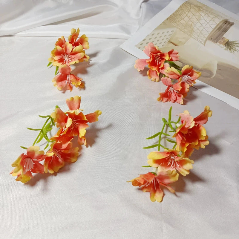 Small Faux Wildflower Stems, 4-Inch Lifelike Accent Flowers for DIY Crafts, Wedding Boutonnieres, Corsage Making, Bud Vases & Rustic Home Decor