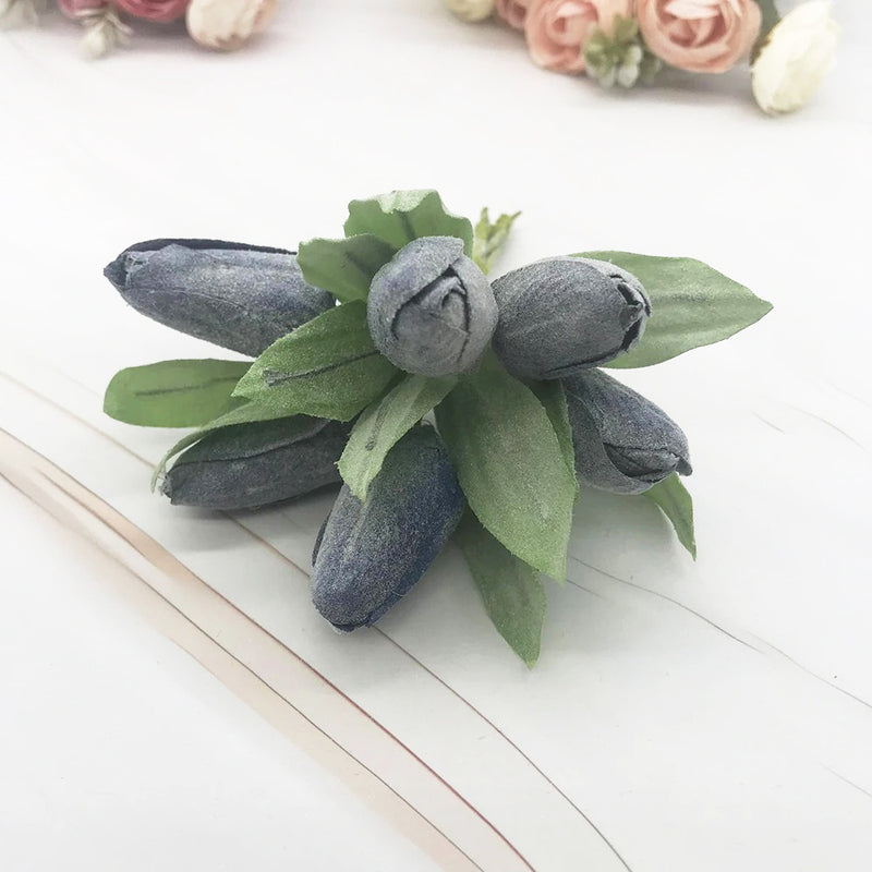 Frosted Realistic Artificial Tulip Bouquet, 5.5" Faux Flowers with 2" Buds, Perfect for Home Decor, Weddings, DIY Crafts, and Gift Wrapping