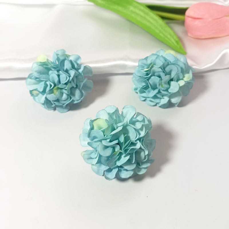 10 Pack Mini Hydrangea Flower Heads, 2" Realistic Silk Blooms, Bulk Faux Florals for DIY Wedding Decor, Corsages, Wreaths & Centerpieces