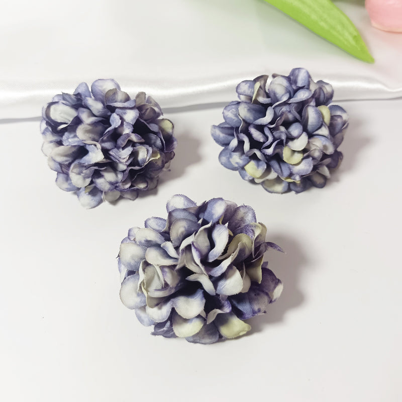 10 Pack Mini Hydrangea Flower Heads, 2" Realistic Silk Blooms, Bulk Faux Florals for DIY Wedding Decor, Corsages, Wreaths & Centerpieces