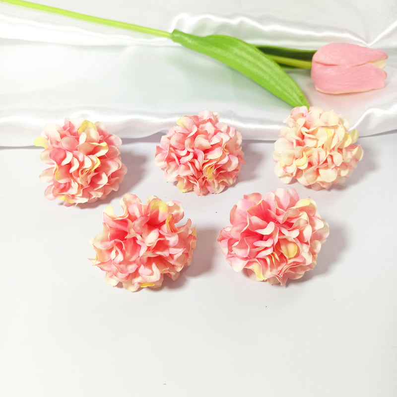 10 Pack Mini Hydrangea Flower Heads, 2" Realistic Silk Blooms, Bulk Faux Florals for DIY Wedding Decor, Corsages, Wreaths & Centerpieces