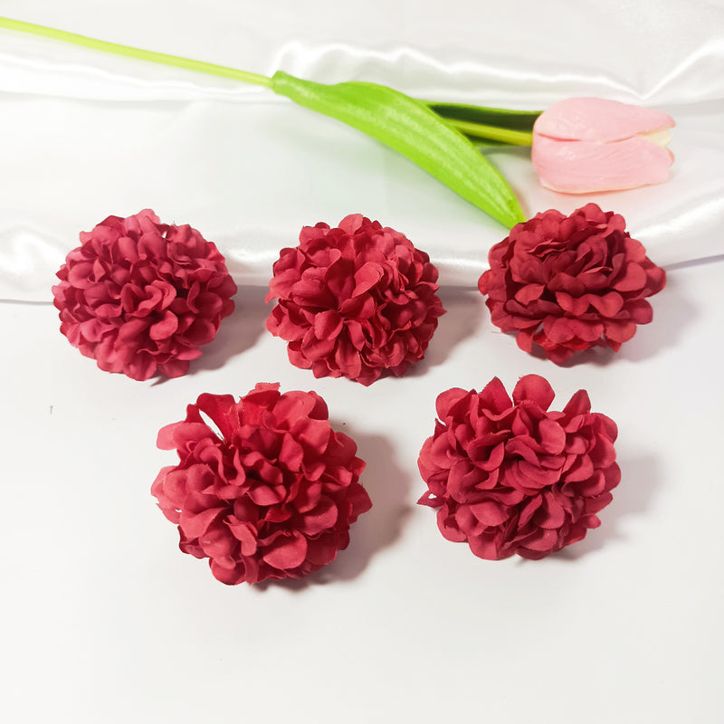 10 Pack Mini Hydrangea Flower Heads, 2" Realistic Silk Blooms, Bulk Faux Florals for DIY Wedding Decor, Corsages, Wreaths & Centerpieces