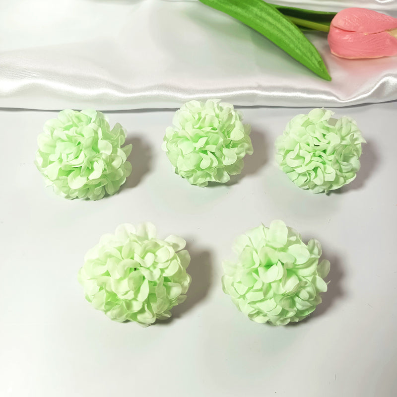 10 Pack Mini Hydrangea Flower Heads, 2" Realistic Silk Blooms, Bulk Faux Florals for DIY Wedding Decor, Corsages, Wreaths & Centerpieces
