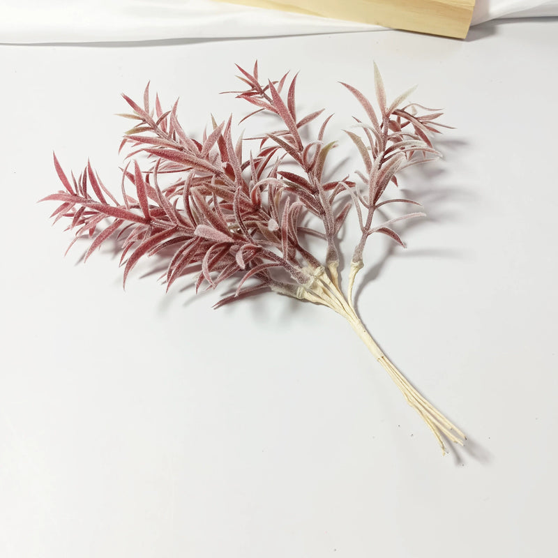 Realistic Sparkle Grass Stems, 8" Small Faux Greenery Branches, Lifelike Plant Filler for Vases, Modern Home Decor, DIY Wedding Bouquets & Floral Crafts