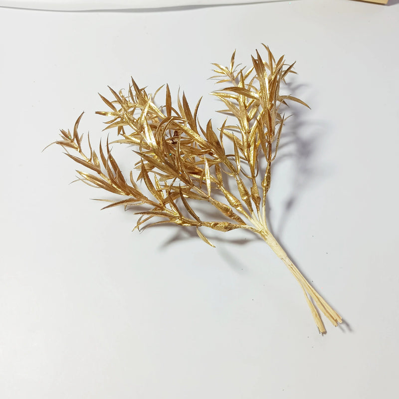 Realistic Sparkle Grass Stems, 8" Small Faux Greenery Branches, Lifelike Plant Filler for Vases, Modern Home Decor, DIY Wedding Bouquets & Floral Crafts