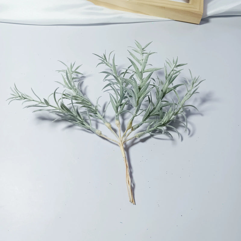 Realistic Sparkle Grass Stems, 8" Small Faux Greenery Branches, Lifelike Plant Filler for Vases, Modern Home Decor, DIY Wedding Bouquets & Floral Crafts