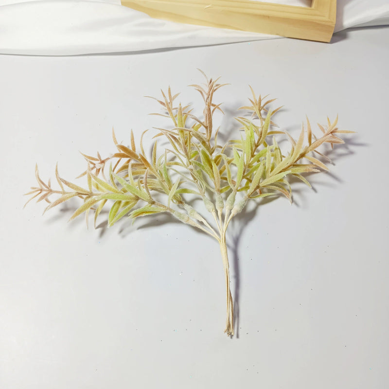 Realistic Sparkle Grass Stems, 8" Small Faux Greenery Branches, Lifelike Plant Filler for Vases, Modern Home Decor, DIY Wedding Bouquets & Floral Crafts